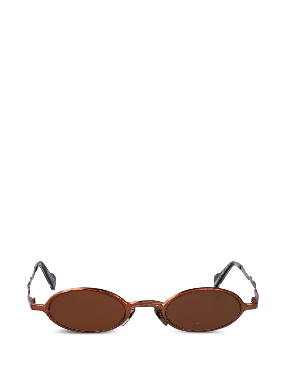 Kuboraum Maske Z24 oval-frame sunglasses - Marrone