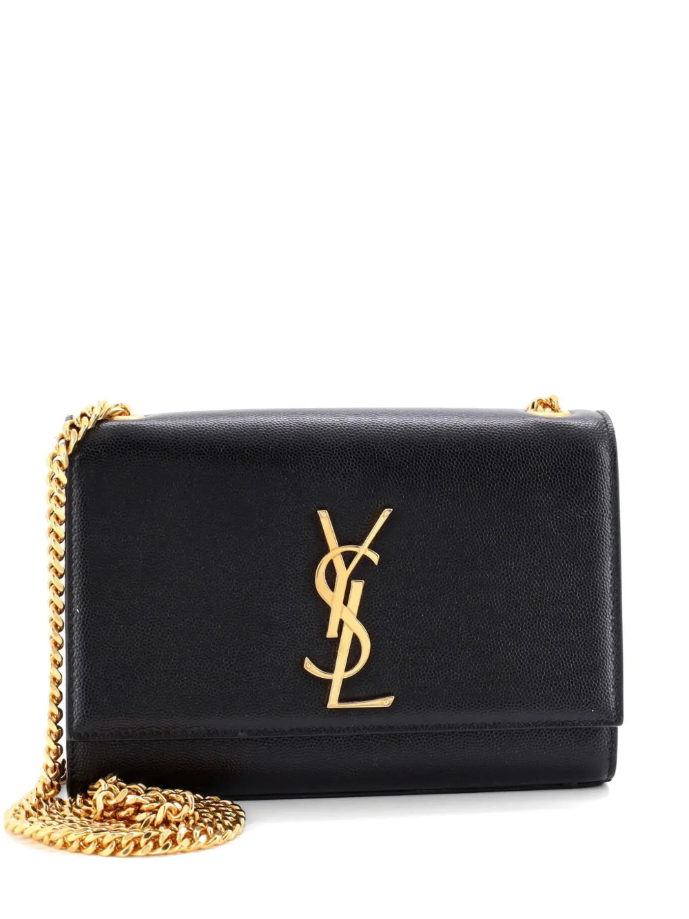 Saint Laurent Pre-Owned Classic Monogram Grainy Leather Small crossbody bag - Schwarz