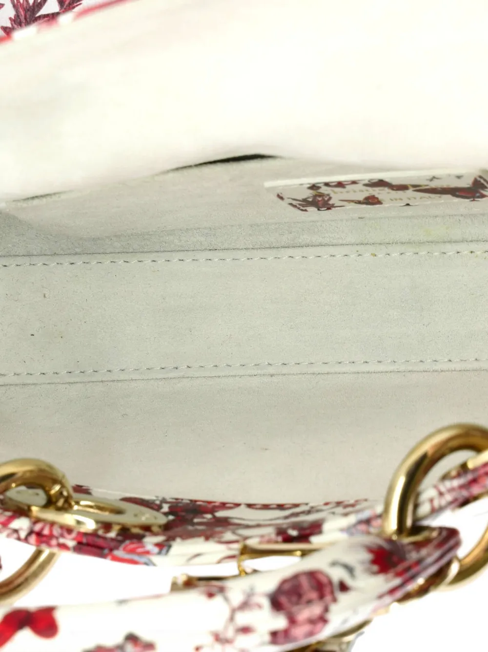 Dior Pre-owned Lady D-joy Bag Printed Leather Small Satchel in Multicolour, view 4