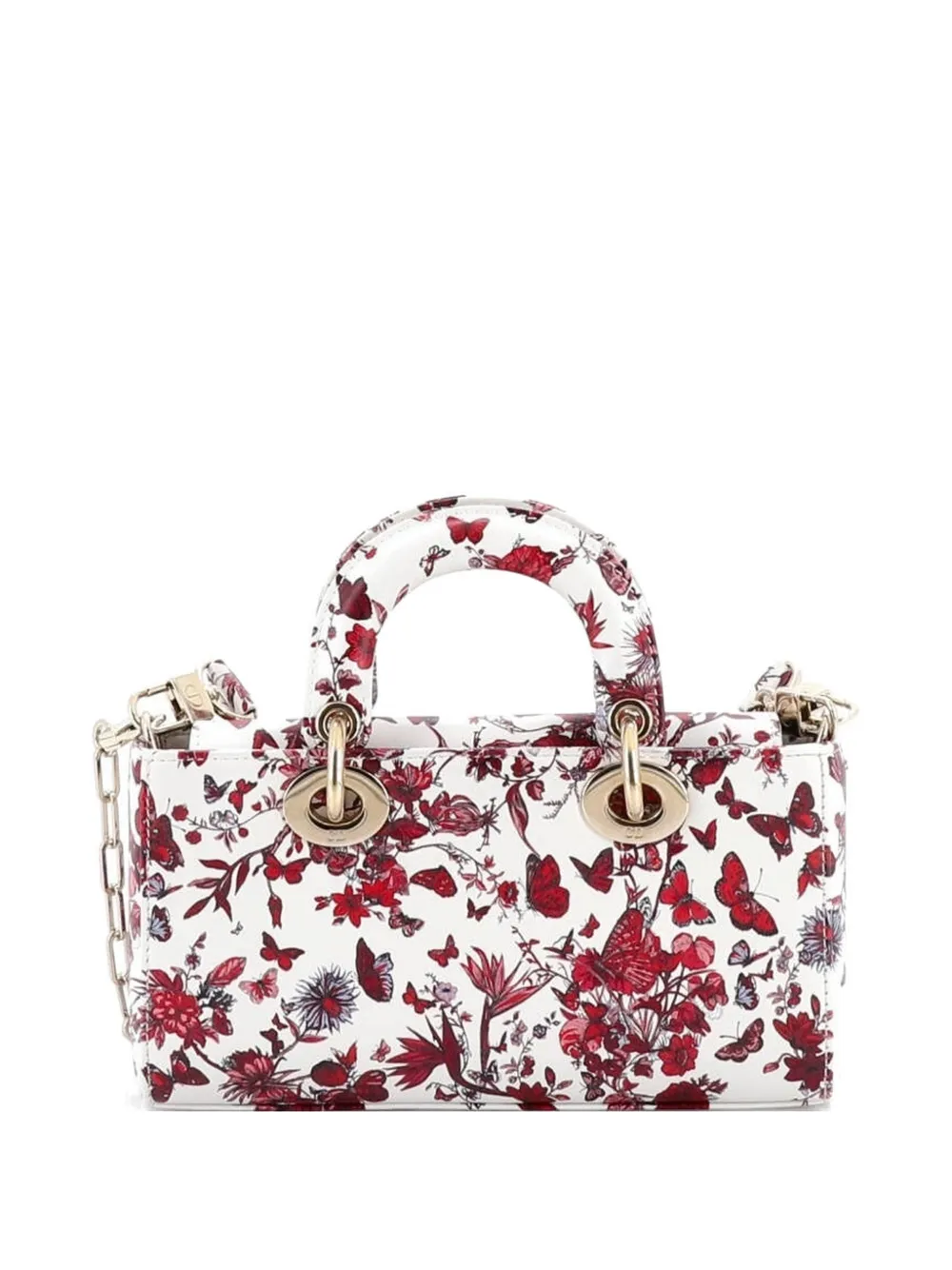 Dior Pre-owned Lady D-joy Bag Printed Leather Small Satchel in Multicolour, view 2