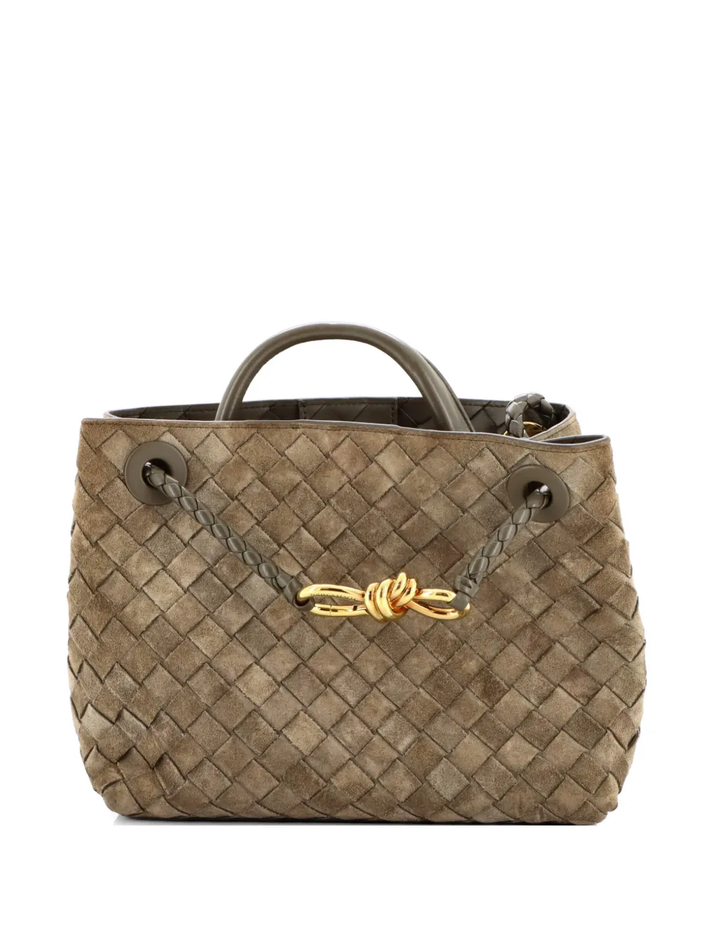 Bottega Veneta Pre-Owned Andiamo Top Handle Bag Intrecciato Nappa Small satchel - Verde