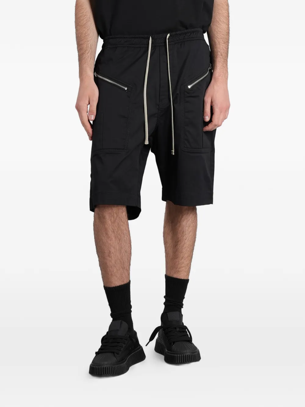 STATE OF ORDER zip-pocket drawstring shorts - Schwarz