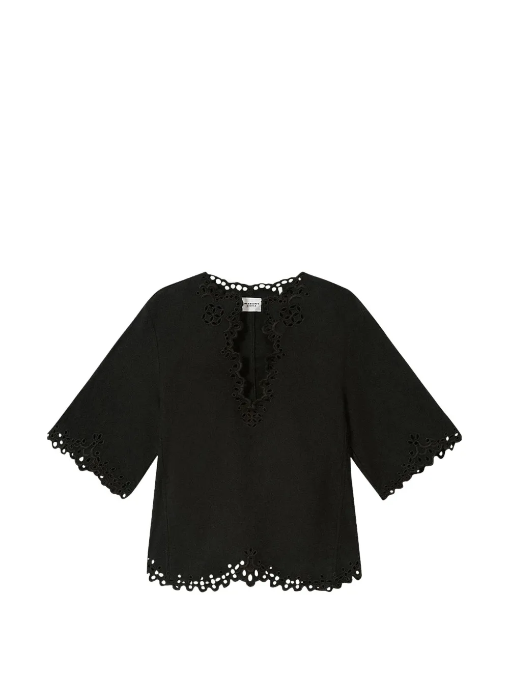 ISABEL MARANT Top Shana in pizzo sangallo - Nero