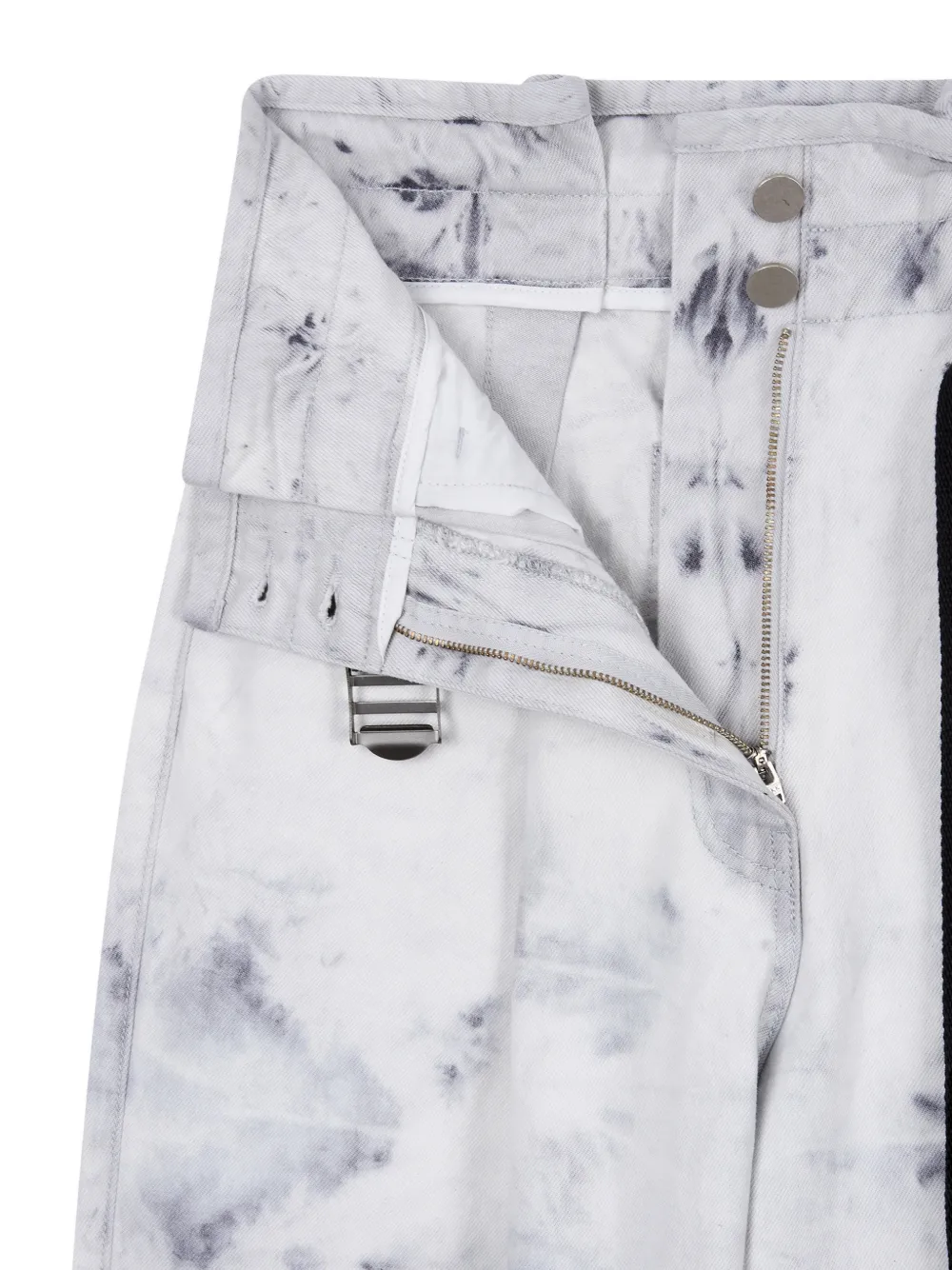 TOMBOY Jeans met ceintuur en acid-wassing Wit
