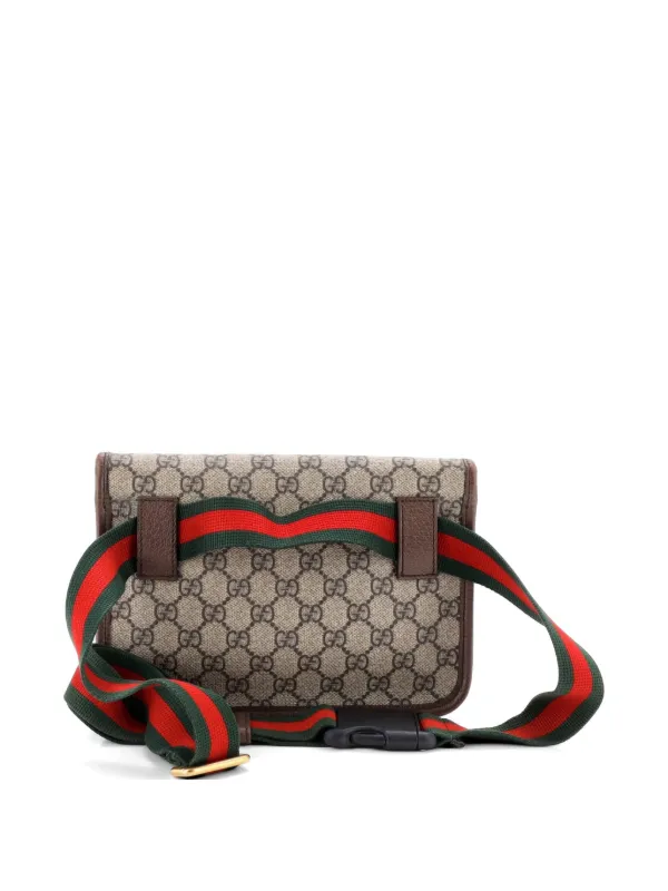 Gucci Neo Vintage Flap Belt Bag Gg #253771G10B Pre-Owned Gucci Neo Vintage Flap Belt Bag GG Coated Canvas  main image 2
