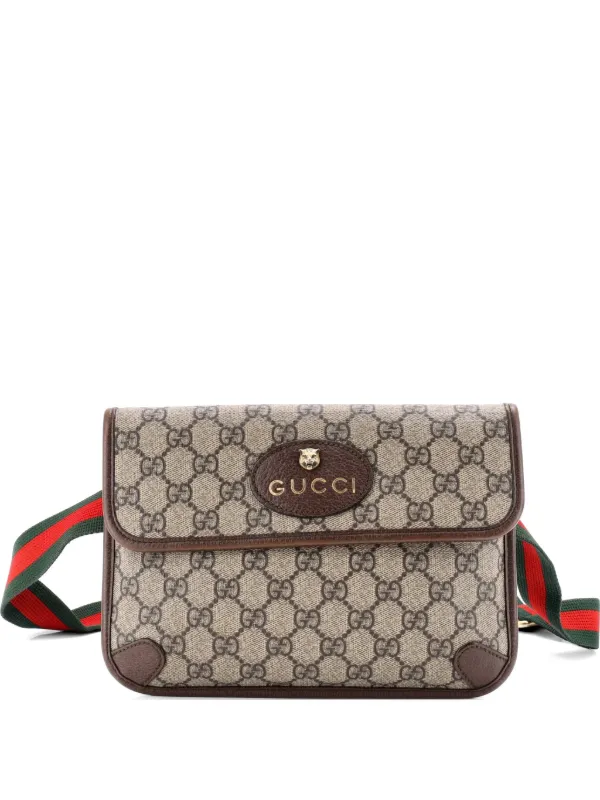 Gucci Neo Vintage Flap Belt Bag Gg #253771G10B Pre-Owned Gucci Neo Vintage Flap Belt Bag GG Coated Canvas  main image 4