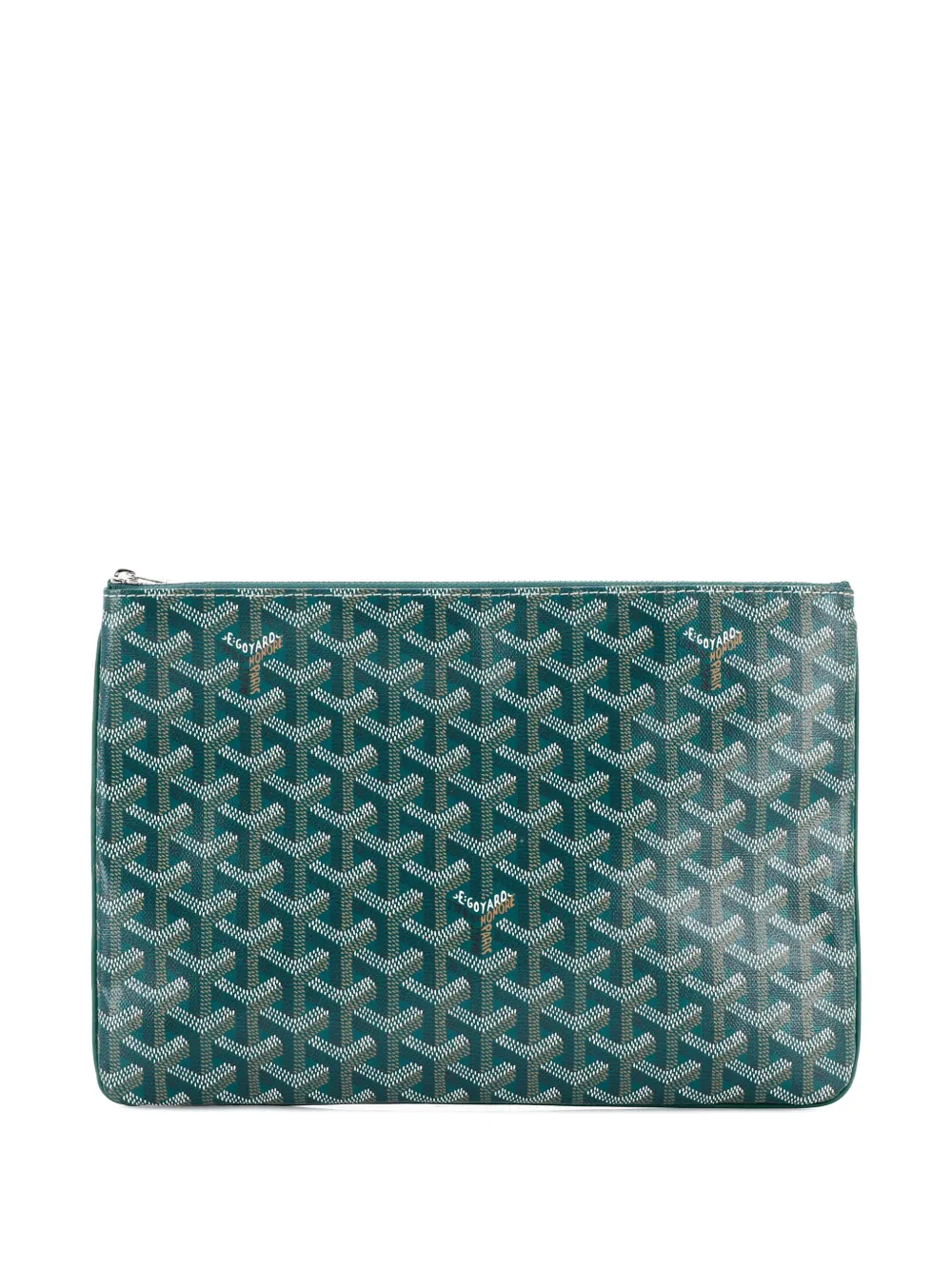 Goyard Pre-Owned Senat Zip Coated Canvas MM pouch - Verde