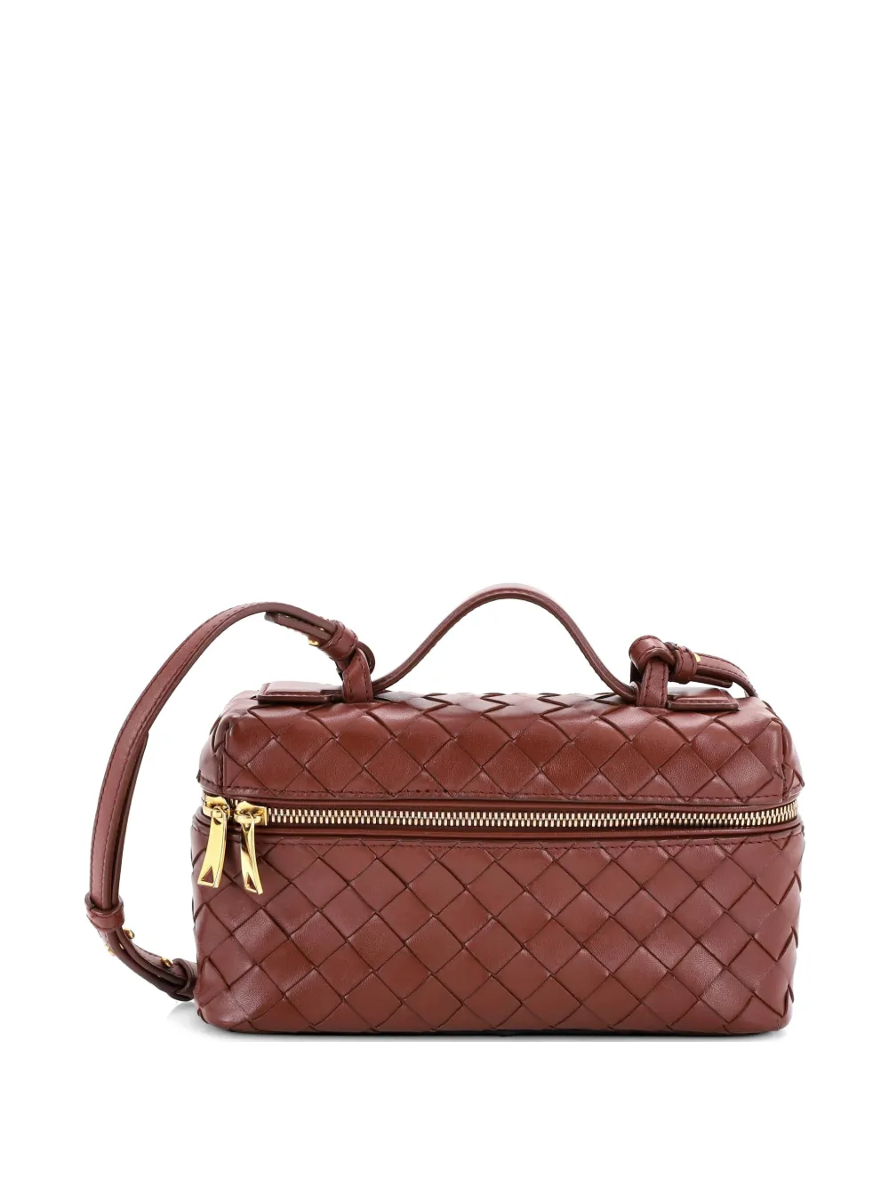 Bottega Veneta Pre-Owned Bang Bang Vanity Case Intrecciato Leather crossbody bag - Brown