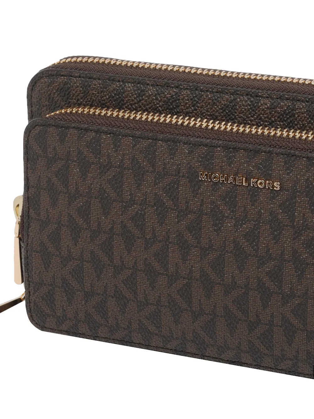 Michael Kors Grote Continental schoudertas met logo-print Bruin