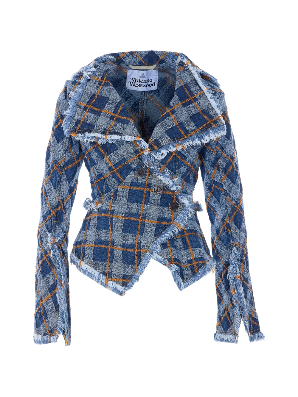 Vivienne Westwood Worth More frayed jacket - Blu