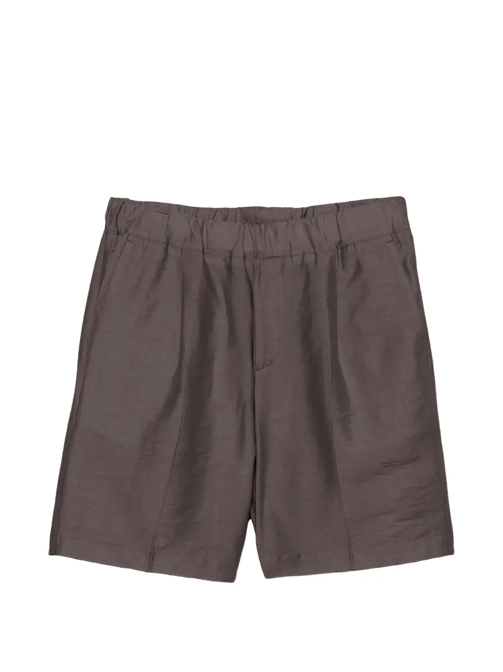 Costumein pleated elasticated-waist shorts - Marrone