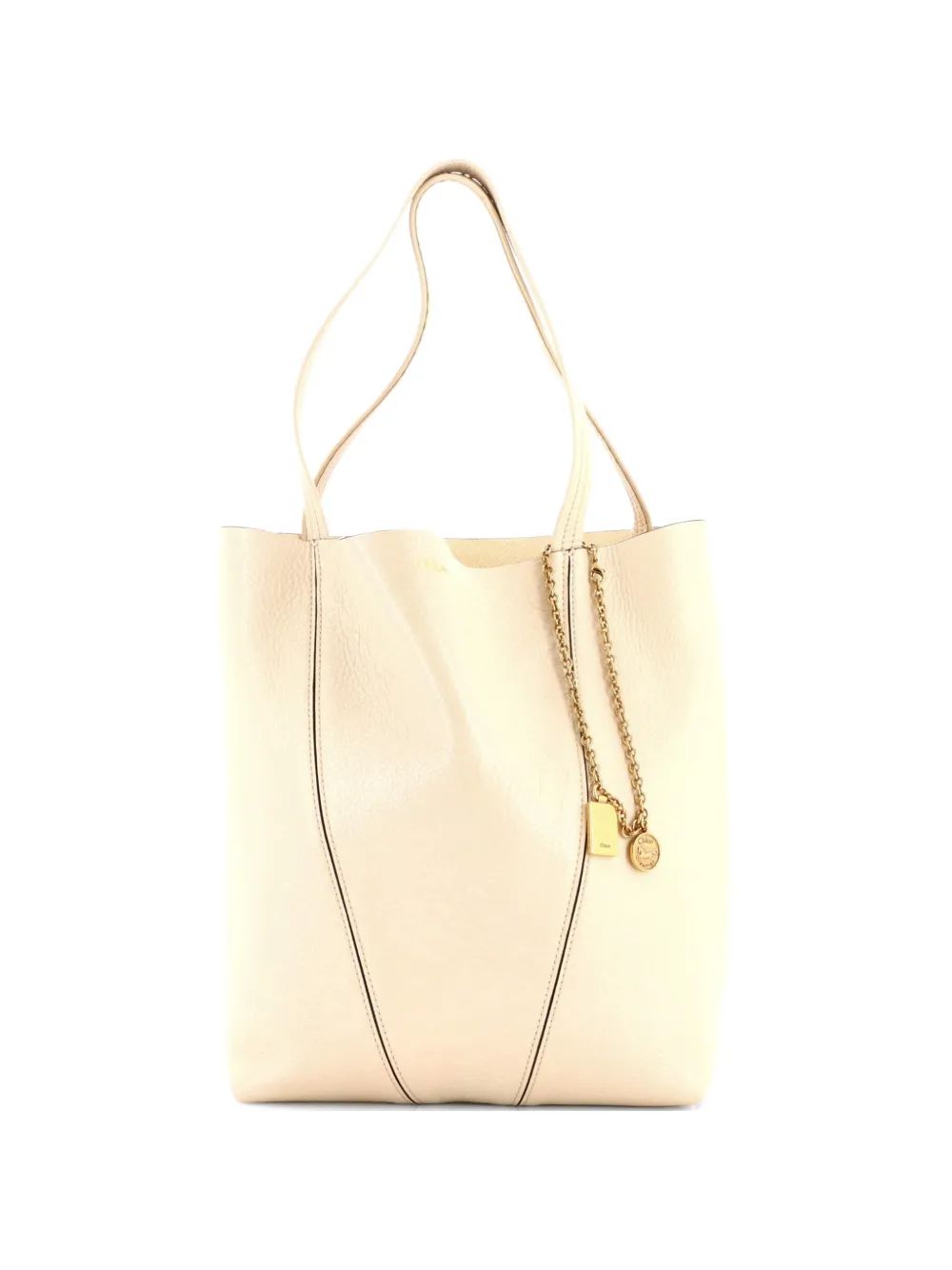 Chloé Pre-Owned Spin Leather Medium tote bag - Toni neutri