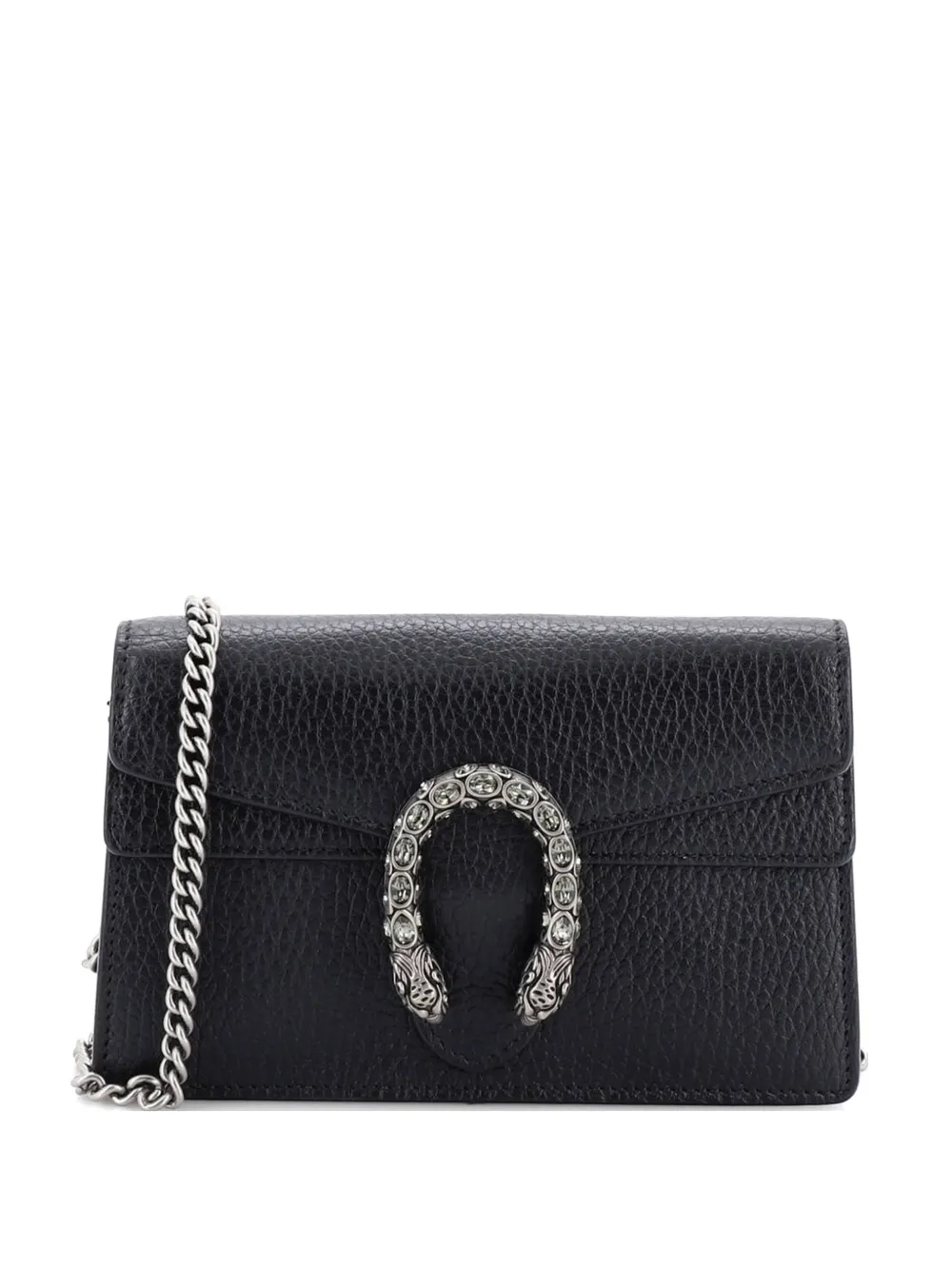Gucci Pre-Owned Dionysus Bag Leather Super Mini clutch bag - Nero