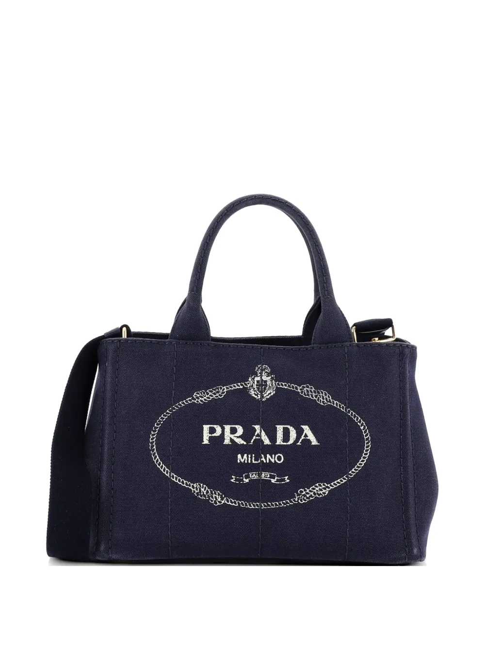 Prada Pre-Owned Canapa Canvas Mini tote bag - Blu