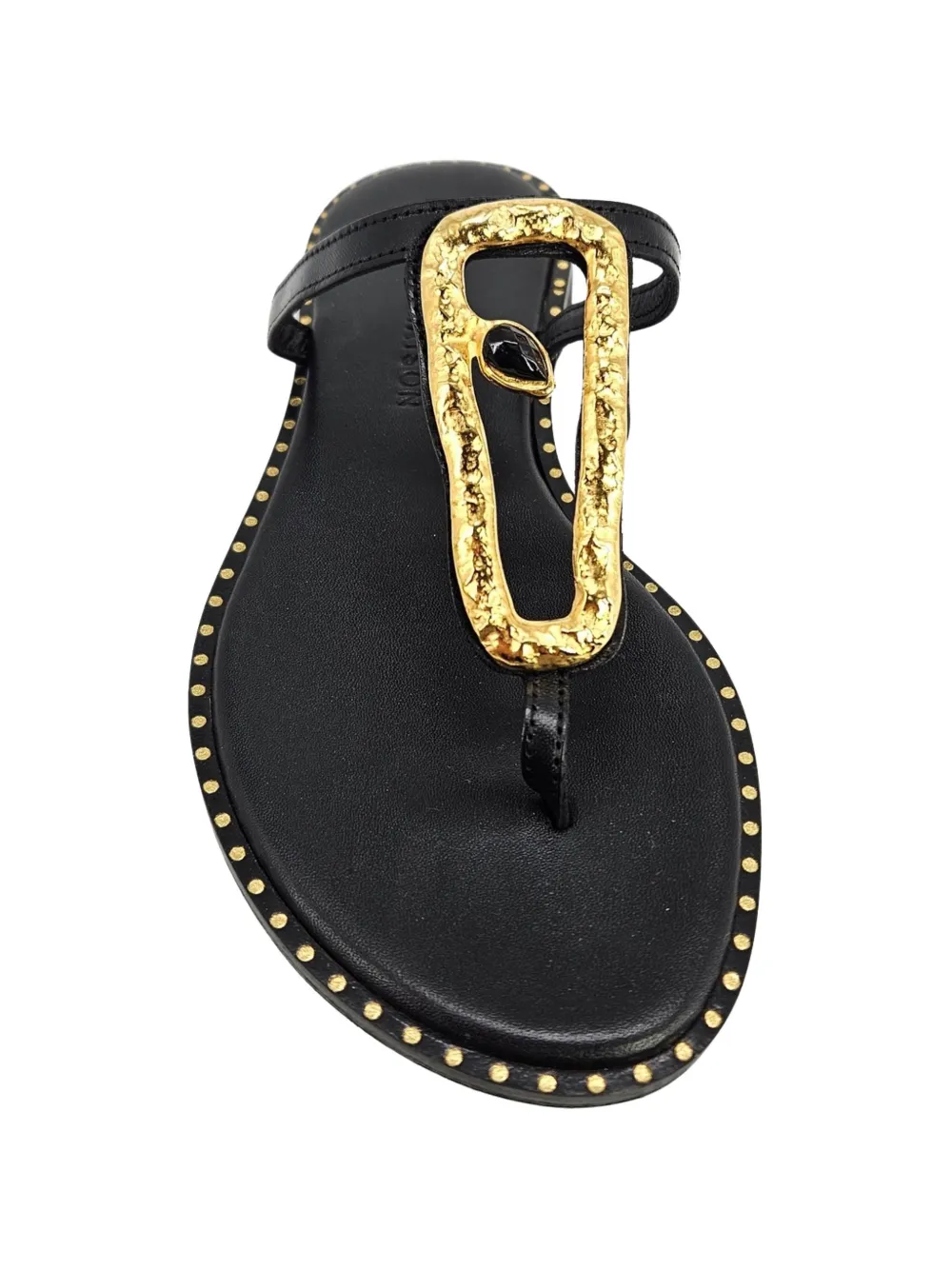 Madison.Maison hammered link sandals Zwart