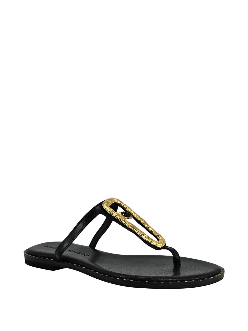 Madison.Maison hammered link sandals Zwart