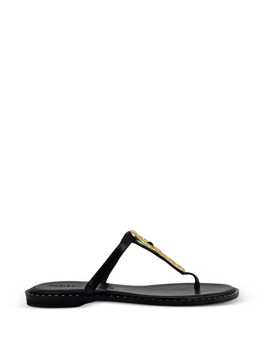 Madison.Maison hammered link sandals - Black