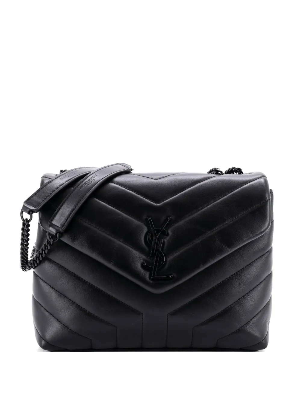 Saint Laurent Pre-Owned Loulou Matelasse Chevron Leather Small shoulder bag - Schwarz
