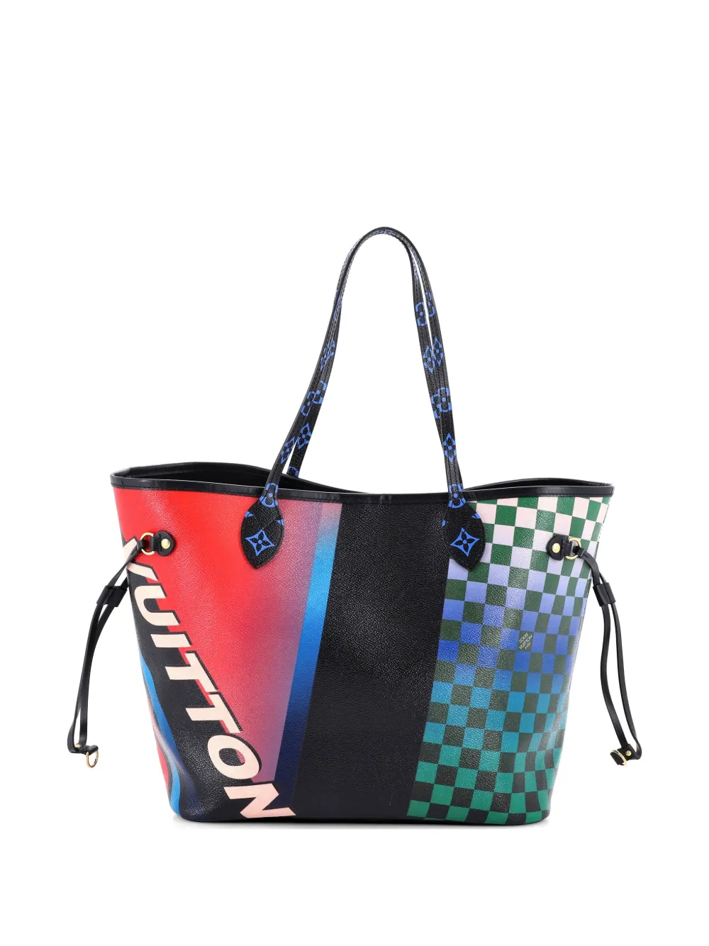 Louis Vuitton Pre-Owned Neverfull NM Limited Edition Race Print Canvas MM tote bag - Nero