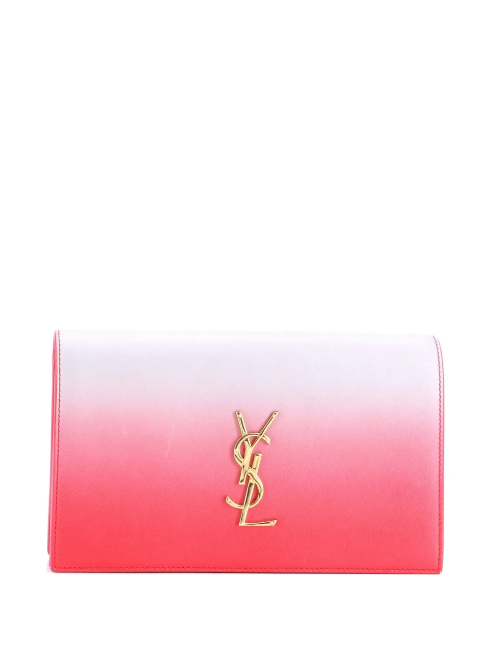 Saint Laurent Pre-Owned Classic Monogram Degrade Leather Large clutch bag - Rosa