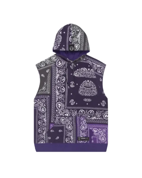 AAPE BY *A BATHING APE® paisley-print sleeveless hoodie