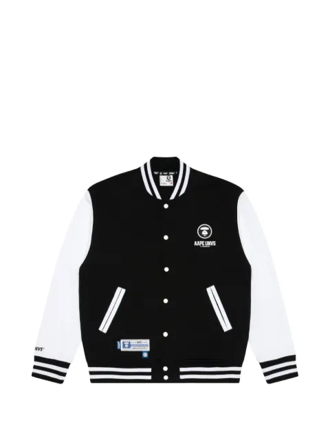 AAPE BY *A BATHING APE® Moonface patch baseball jacket