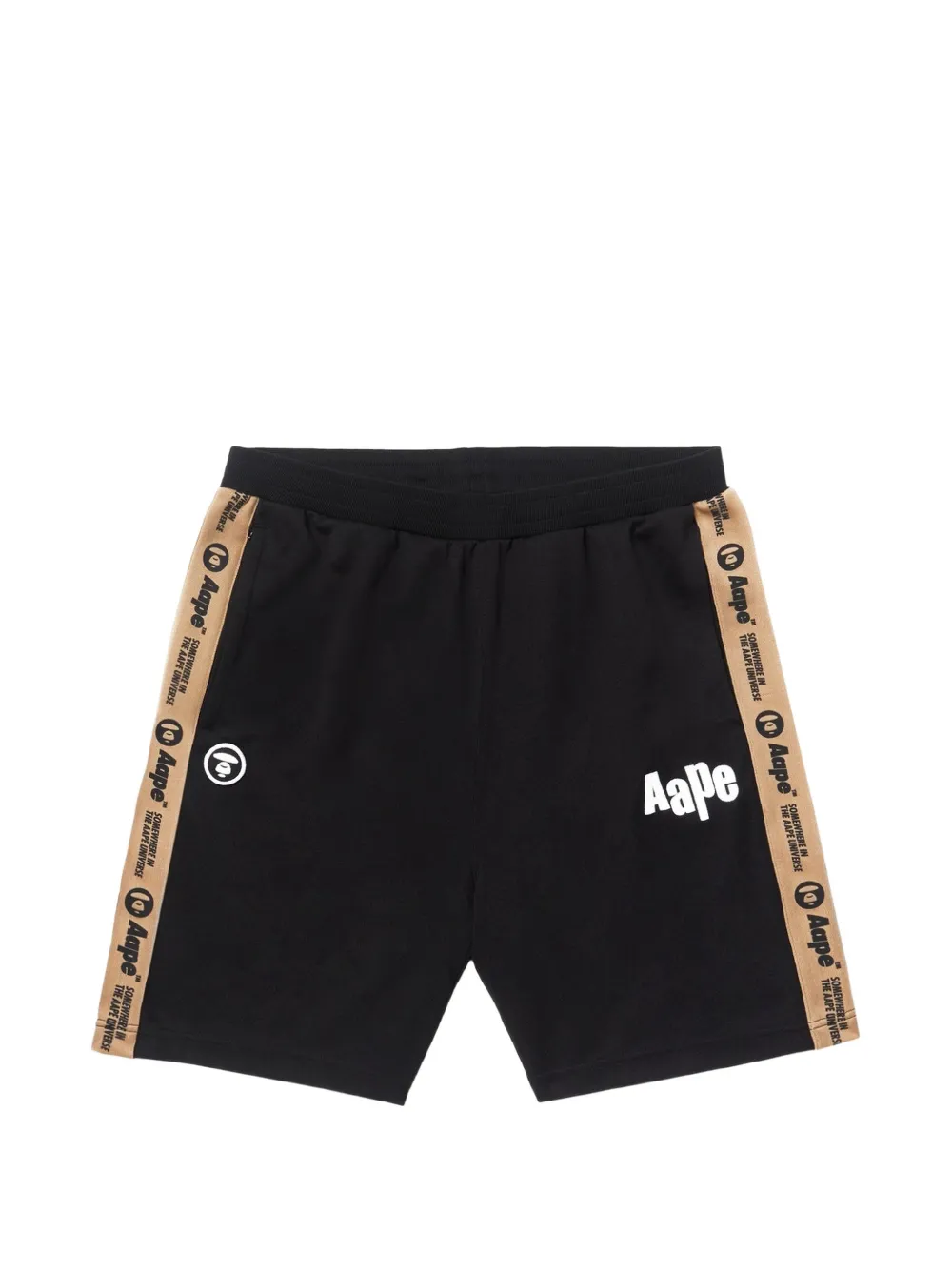AAPE BY *A BATHING APE® Moonface logo-tape shorts · S