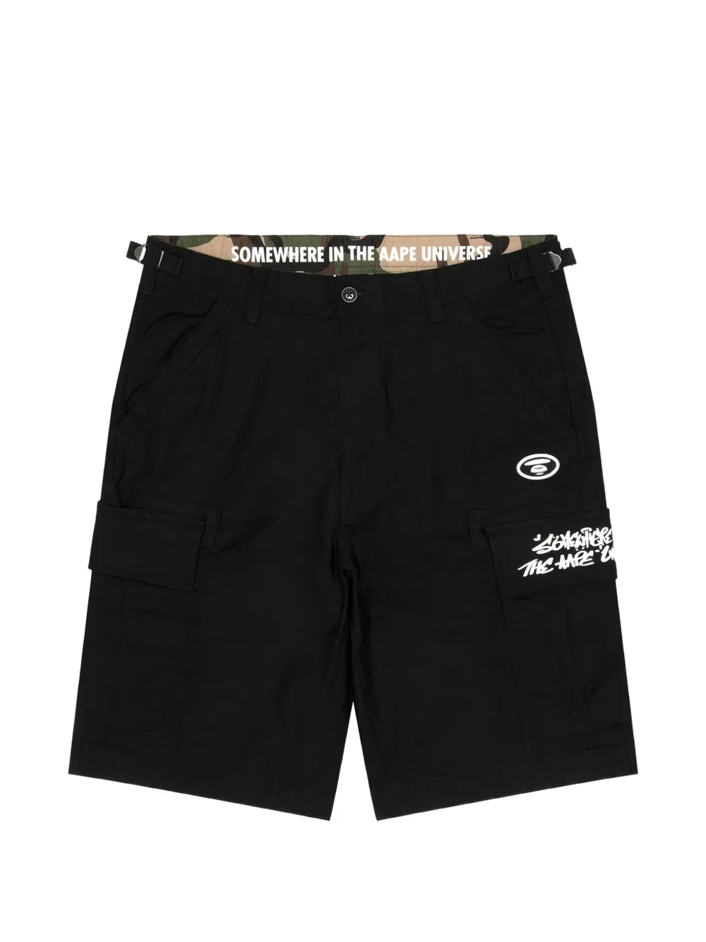 AAPE BY *A BATHING APE® flap-pockets cargo shorts - Black