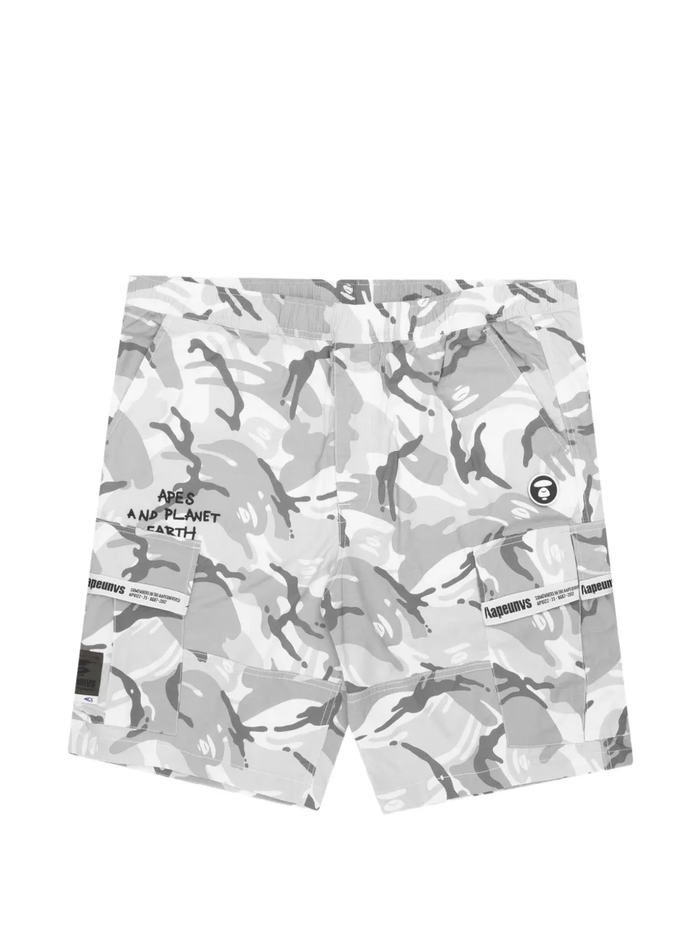 AAPE BY *A BATHING APE® Moonface camo cargo shorts - White