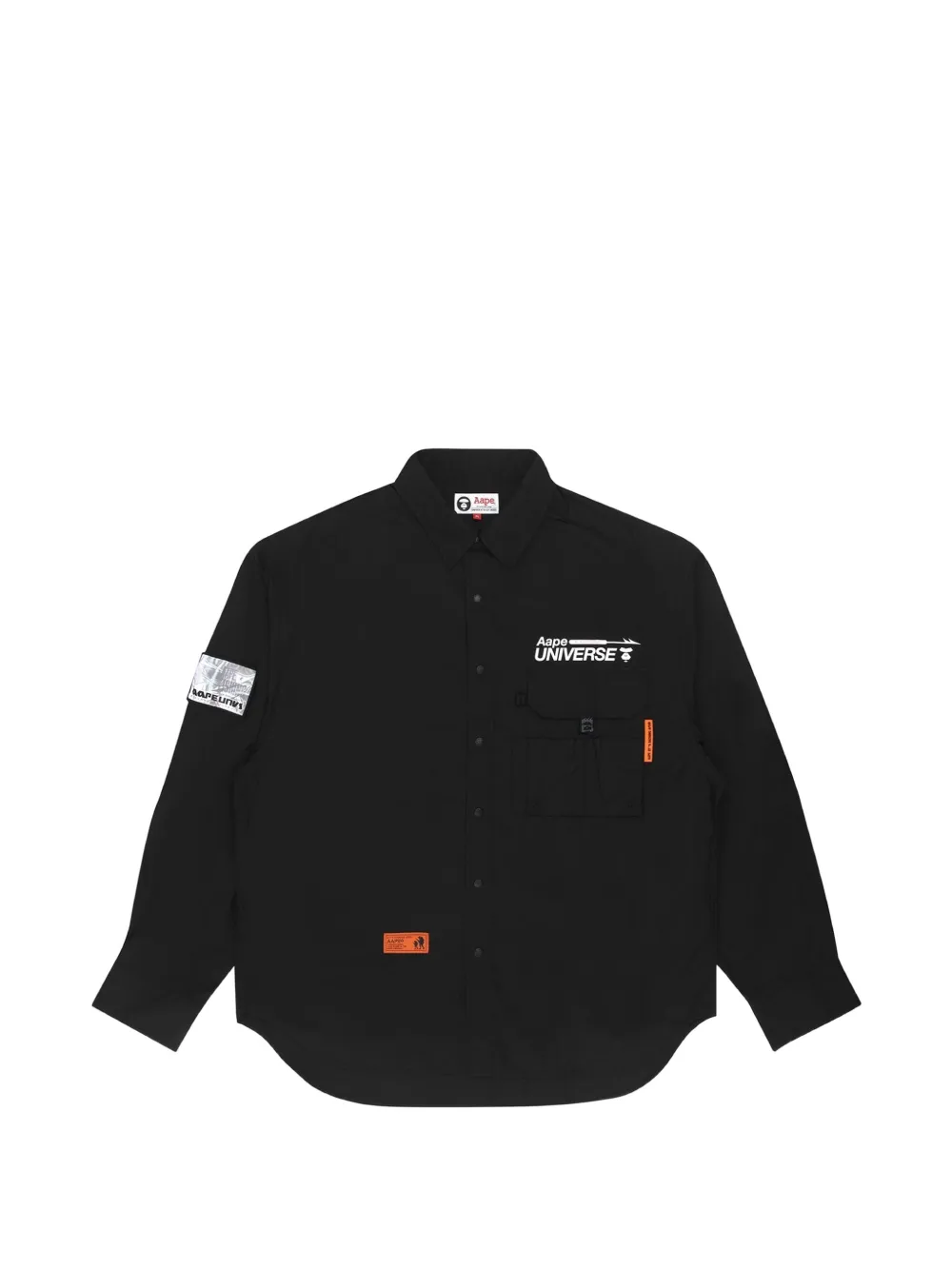 AAPE BY *A BATHING APE® curved-hem shirt