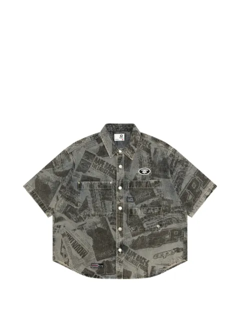 AAPE BY *A BATHING APE® playera con estampado Moonface