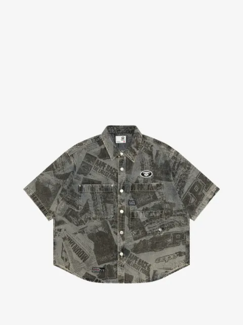 AAPE BY *A BATHING APE® moonface-print shirt