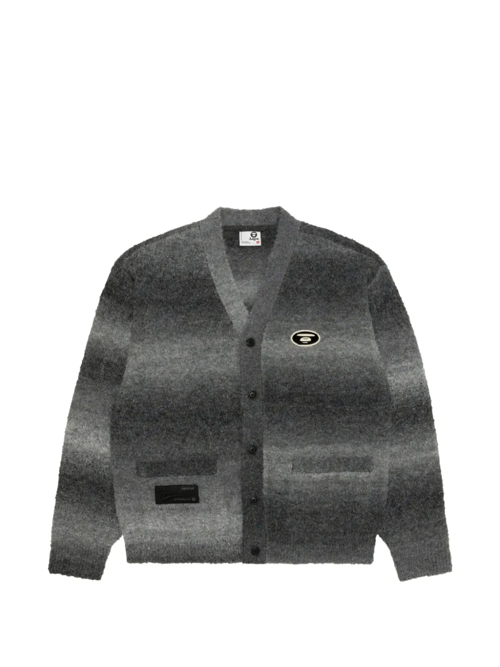 AAPE BY *A BATHING APE® Moonface button-down cardigan - Grey