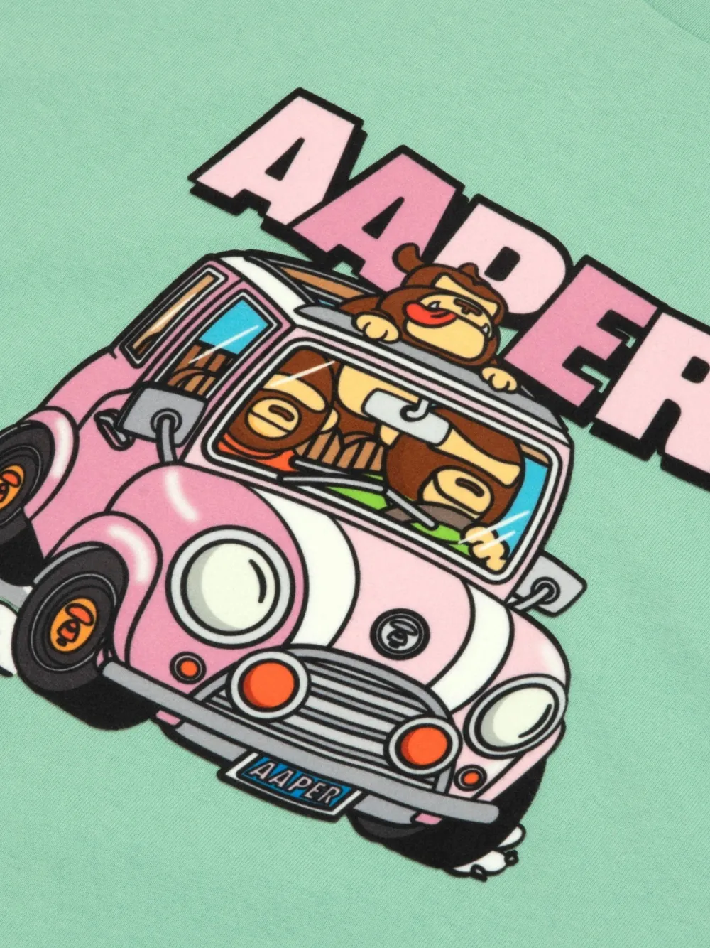 AAPE BY *A BATHING APE Aaper T-shirt met grafische print Groen