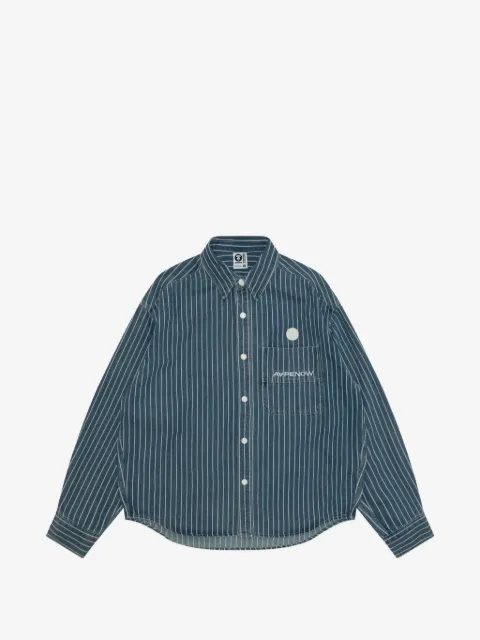 AAPE BY *A BATHING APE® AAPENOW Moonface 条纹衬衫