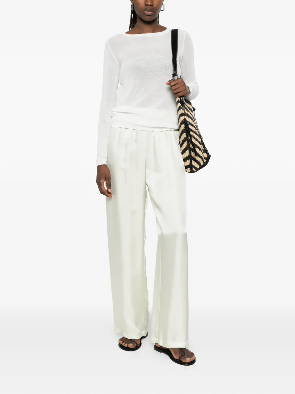 Max Mara Fiorito fijngebreide trui Wit
