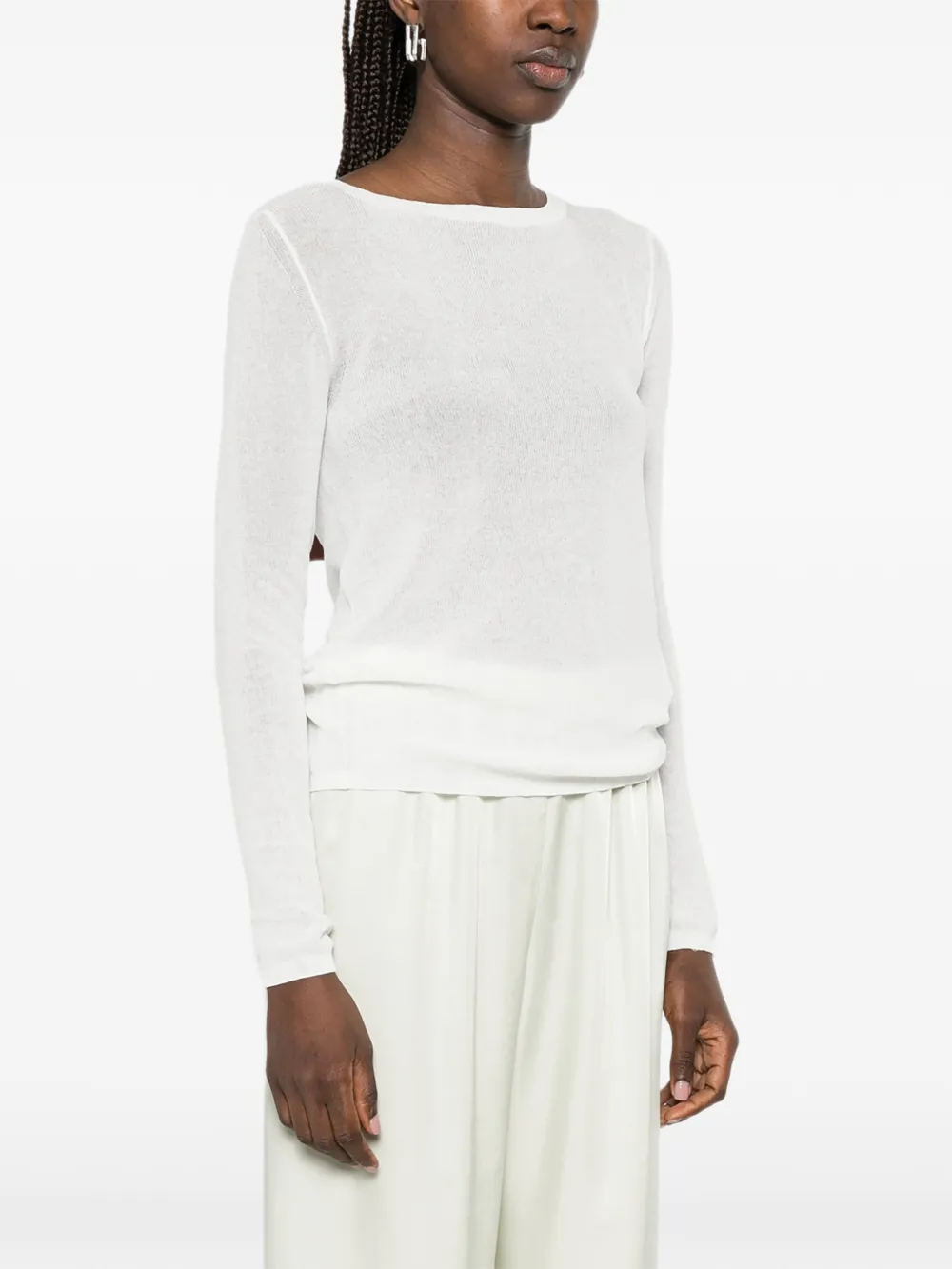 Max Mara Fiorito fijngebreide trui Wit
