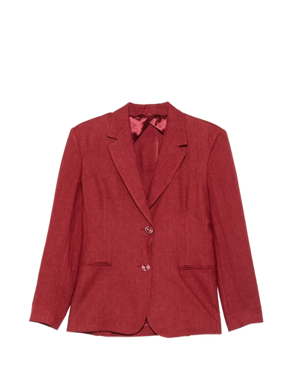 Max Mara Bello single-breasted notched-lapels blazer - Rosso