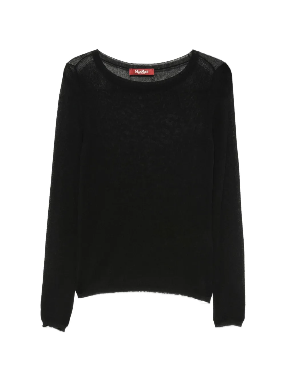 Max Mara Fiorito fine-knit long-sleeve sweater - Nero
