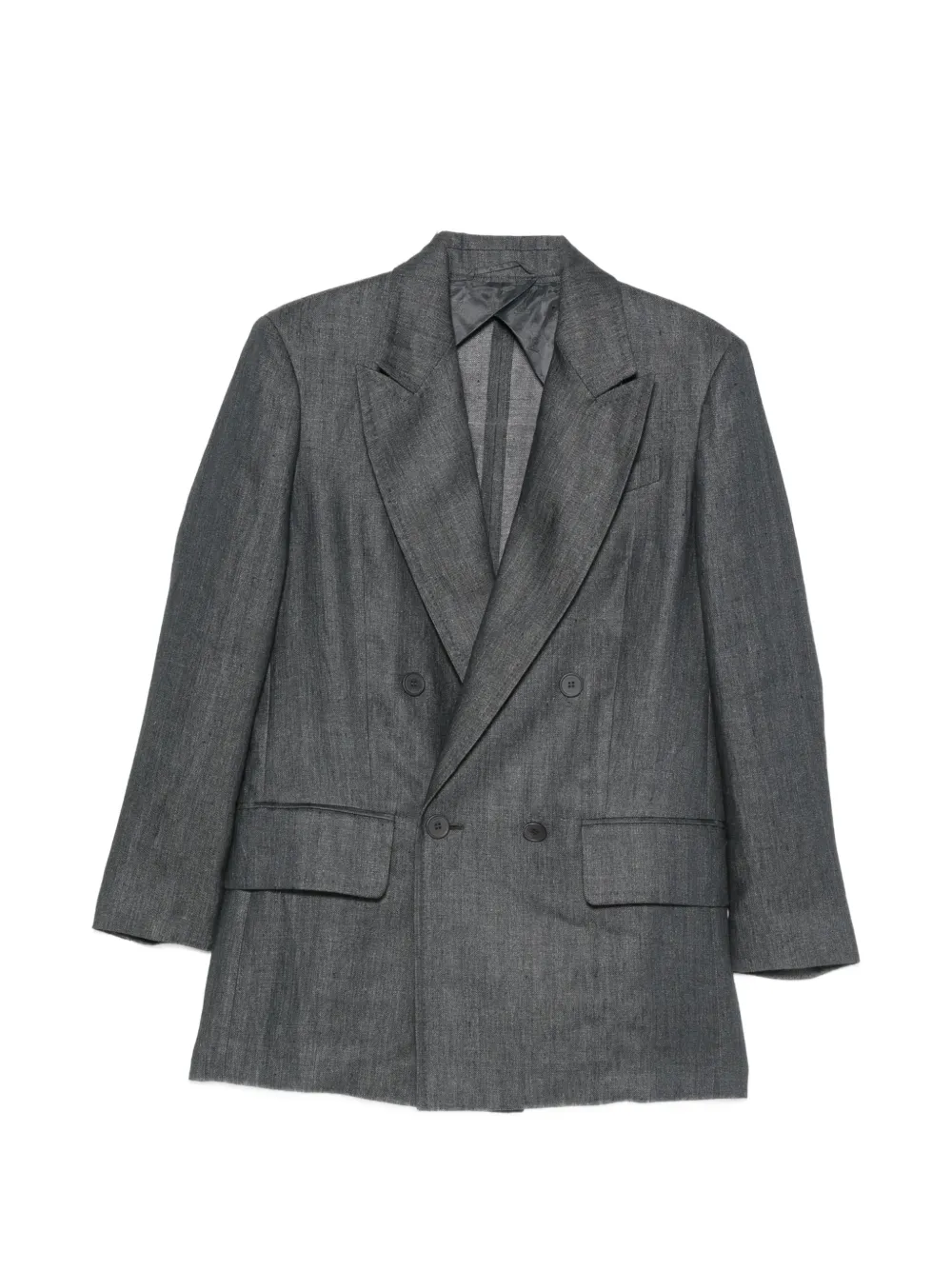 Max Mara Olimpia double-breasted chevron jacket - Grigio