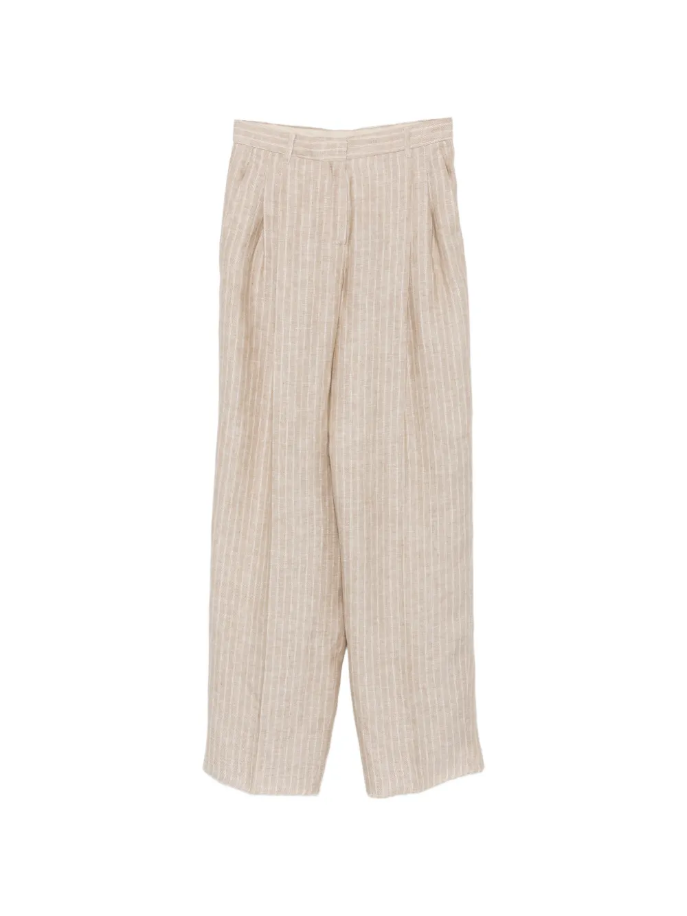 Max Mara Fonte pinstripe-pattern pleated trousers - Toni neutri
