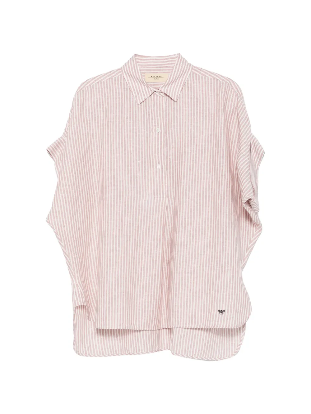 Weekend Max Mara Verve striped short-sleeve shirt - Rosa