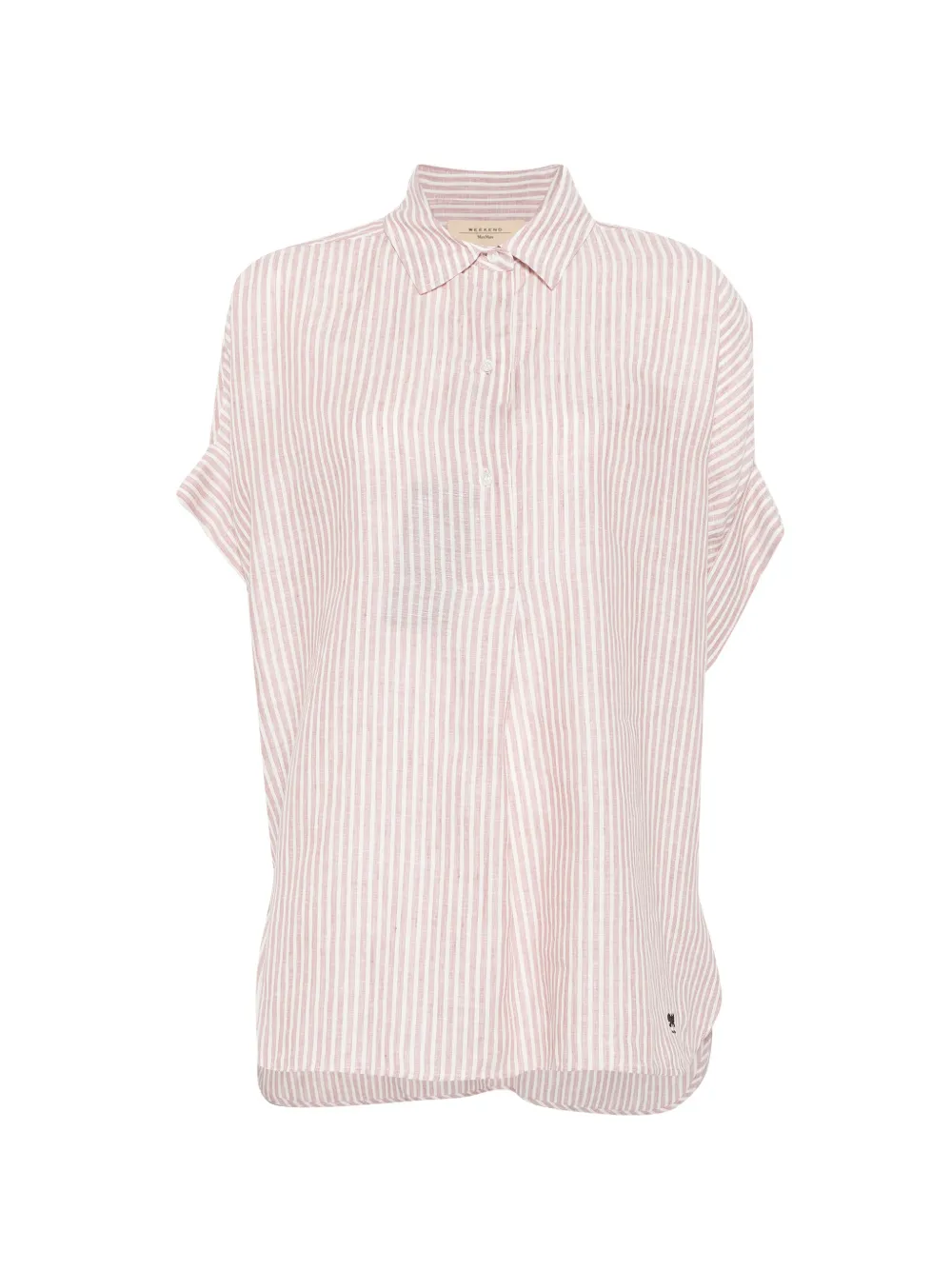 Weekend Max Mara Verve striped short-sleeve shirt - Rosa