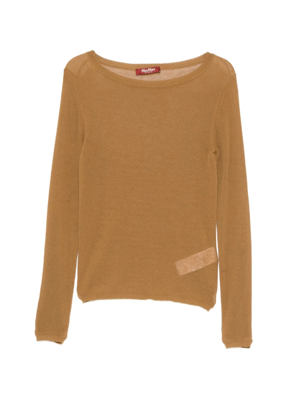Max Mara Fiorito boat-neck long-sleeve sweater - Marrone