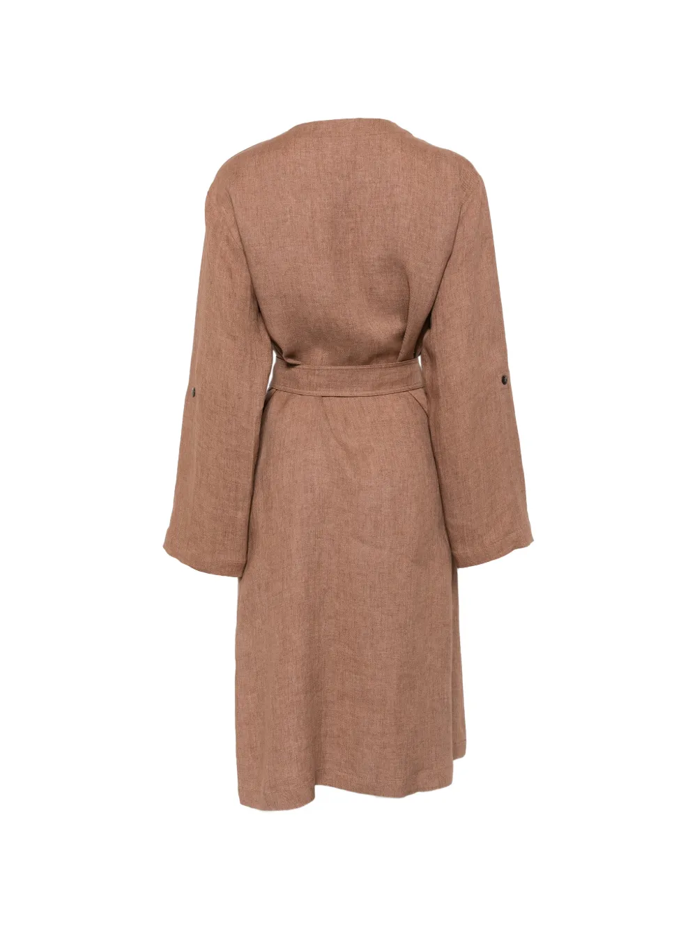 Max Mara Lembo midi-jurk met lange mouwen Bruin
