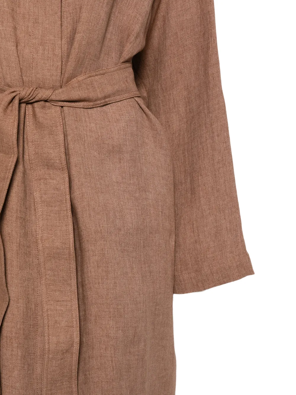 Max Mara Lembo midi-jurk met lange mouwen Bruin