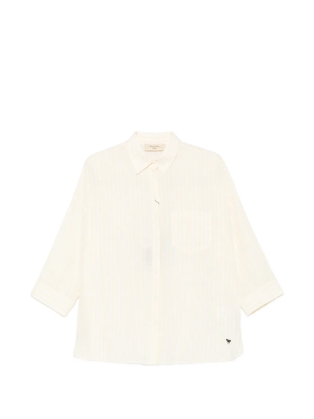 Weekend Max Mara Panetto vertical-stripe chest-pocket shirt - Gelb