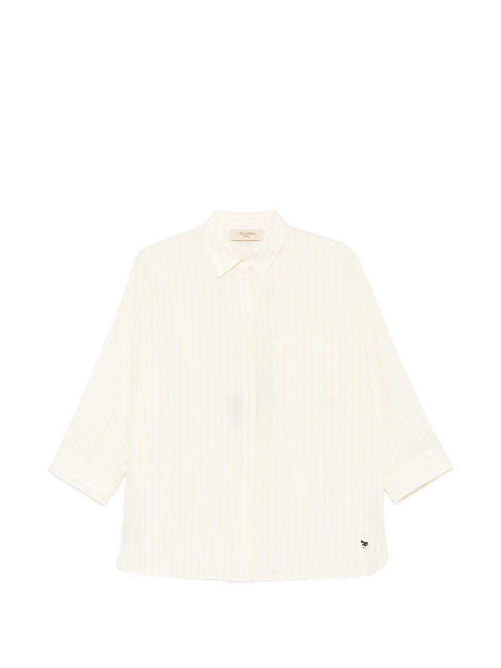 Weekend Max Mara Panetto vertical-stripe chest-pocket shirt - Gelb