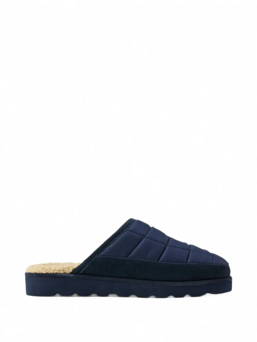 Polo Ralph Lauren Pantofole Reade trapuntate con bordo in pelle scamosciata - Blu