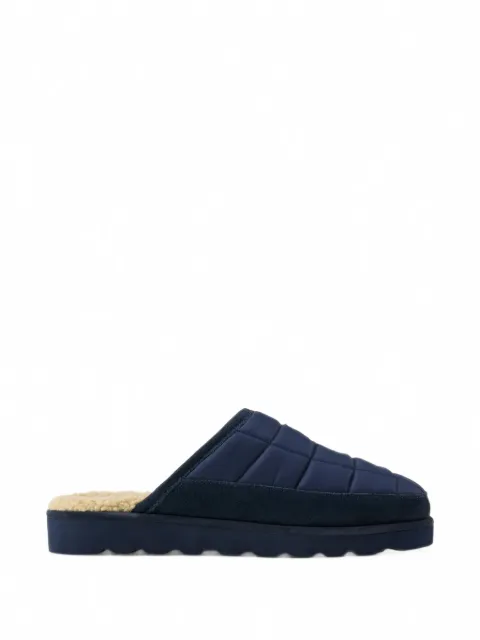 Polo Ralph Lauren Reade quilted suede-trim slippers